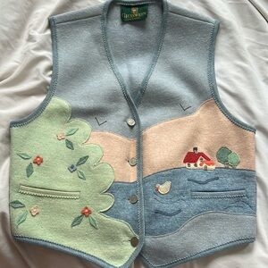 Vintage Embroidered Vest / Waistcoat